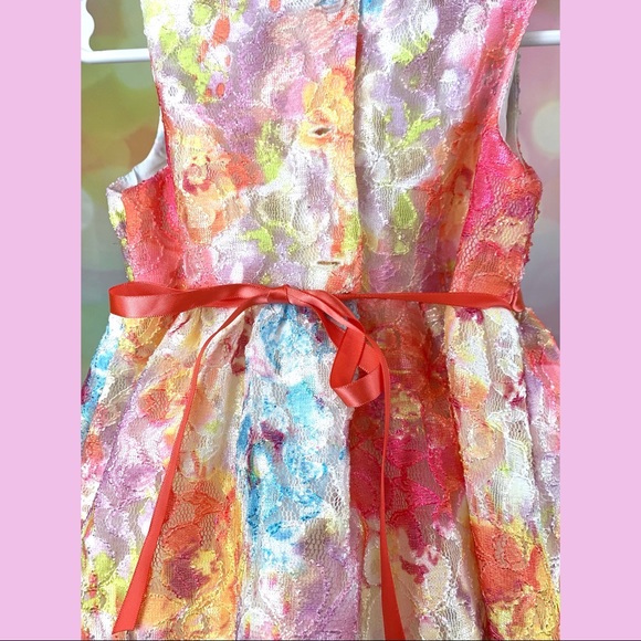 Rare Editions Rainbow Lace Dress -size 18 mo - EUC - Picture 6 of 7